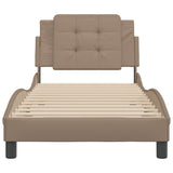 Cadre de lit sans matelas cappuccino 90x200 cm similicuir