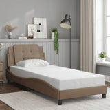 Cadre de lit sans matelas cappuccino 90x200 cm similicuir