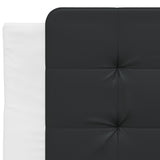 Cadre de lit sans matelas blanc et noir 100x200 cm similicuir