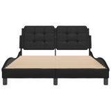 Cadre de lit sans matelas noir 140x190 cm similicuir