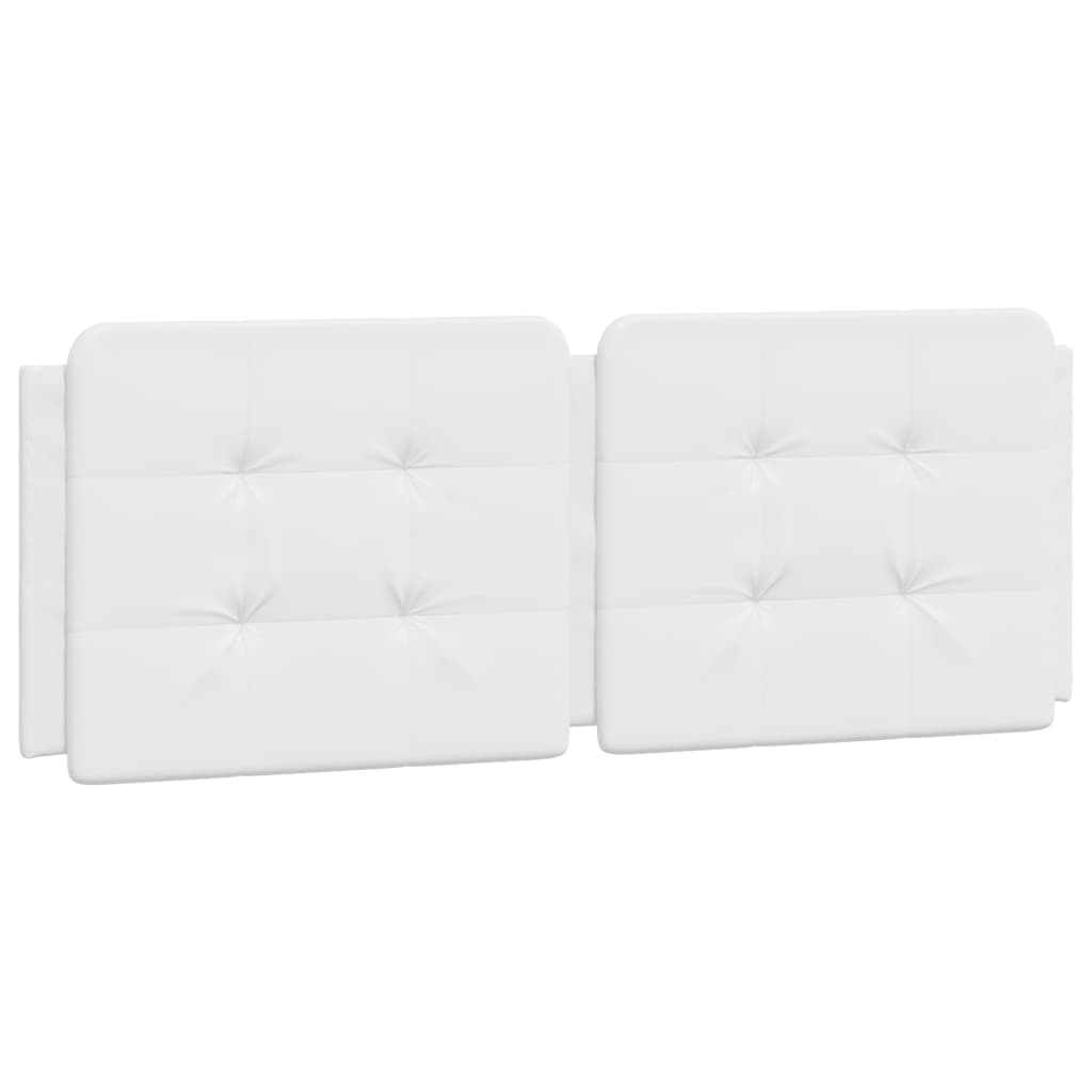 Cadre de lit sans matelas blanc 140x190 cm similicuir