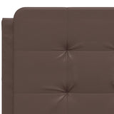 Cadre de lit sans matelas marron 140x190 cm similicuir