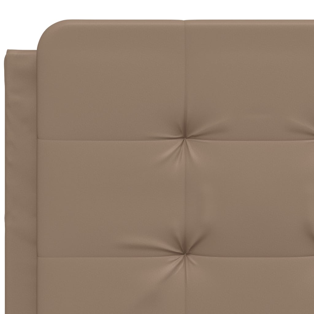 Cadre de lit sans matelas cappuccino 140x190 cm similicuir