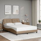 Cadre de lit sans matelas cappuccino 140x190 cm similicuir