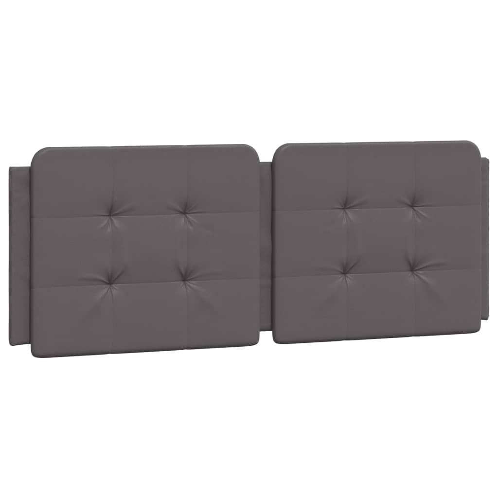 Cadre de lit sans matelas gris 140x200 cm similicuir