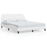 Cadre de lit sans matelas blanc 160x200 cm similicuir