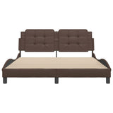 Cadre de lit sans matelas marron 160x200 cm similicuir