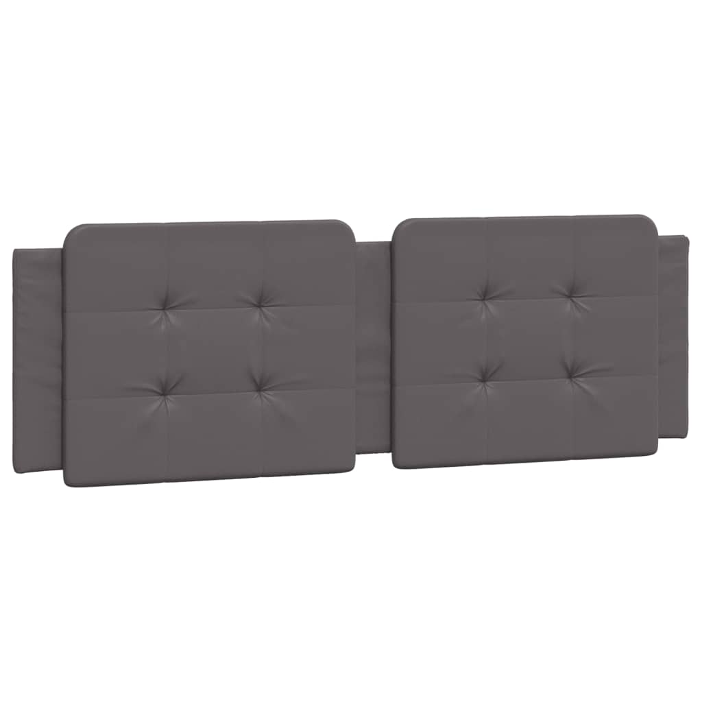 Cadre de lit sans matelas gris 160x200 cm similicuir