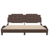 Cadre de lit sans matelas marron 180x200 cm similicuir