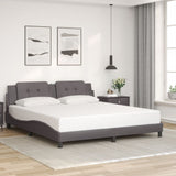 Cadre de lit sans matelas gris 180x200 cm similicuir