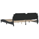 Cadre de lit sans matelas noir 200x200 cm similicuir