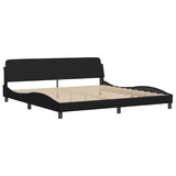 Cadre de lit sans matelas noir 200x200 cm similicuir