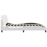 Cadre de lit sans matelas blanc 200x200 cm similicuir