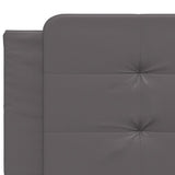 Cadre de lit sans matelas gris 200x200 cm similicuir