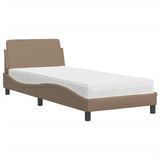 Lit avec matelas cappuccino 90x200 cm similicuir