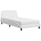 Lit avec matelas blanc 100x200 cm similicuir