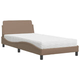 Lit avec matelas cappuccino 100x200 cm similicuir