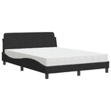 Lit avec matelas noir 120x200 cm velours