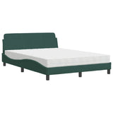 Lit avec matelas vert foncé 120x200 cm velours