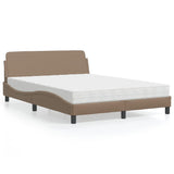 Lit avec matelas cappuccino 140x200 cm similicuir