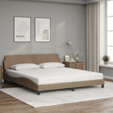 Lit avec matelas cappuccino 180x200 cm similicuir