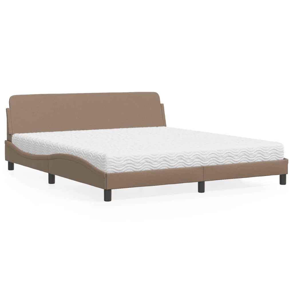 Lit avec matelas cappuccino 180x200 cm similicuir