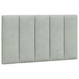 Lit avec matelas gris clair 90x190 cm velours