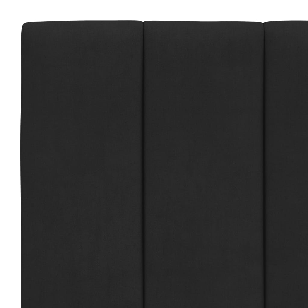 Lit avec matelas noir 90x190 cm velours