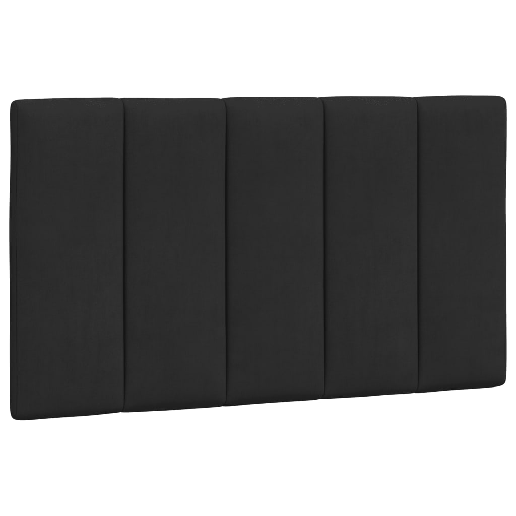 Lit avec matelas noir 90x200 cm velours