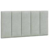 Lit avec matelas gris clair 100x200 cm velours