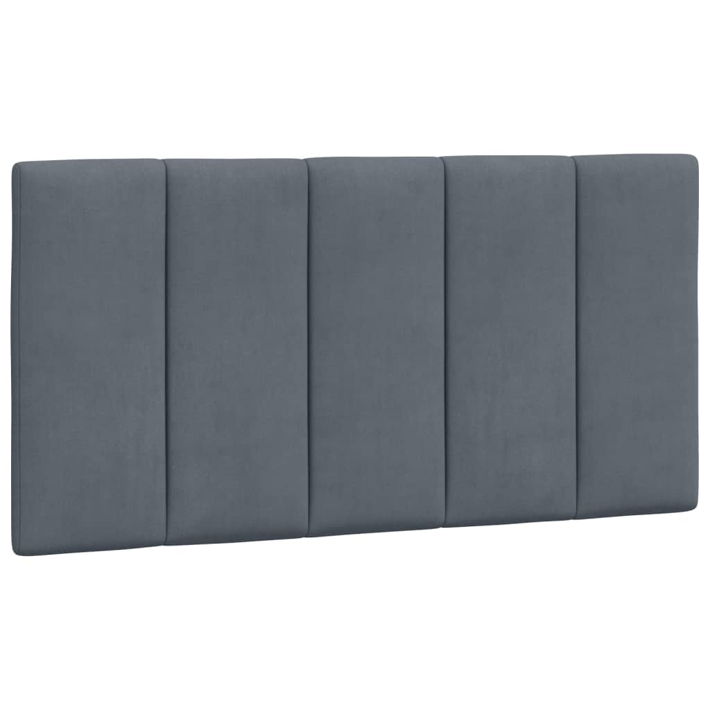 Lit avec matelas gris foncé 100x200 cm velours