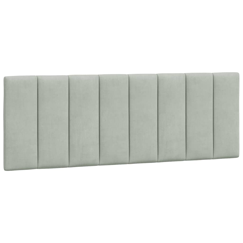 Lit avec matelas gris clair 120x200 cm velours