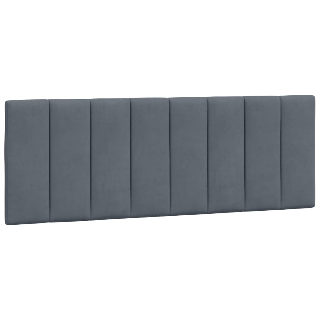 Lit avec matelas gris foncé 120x200 cm velours