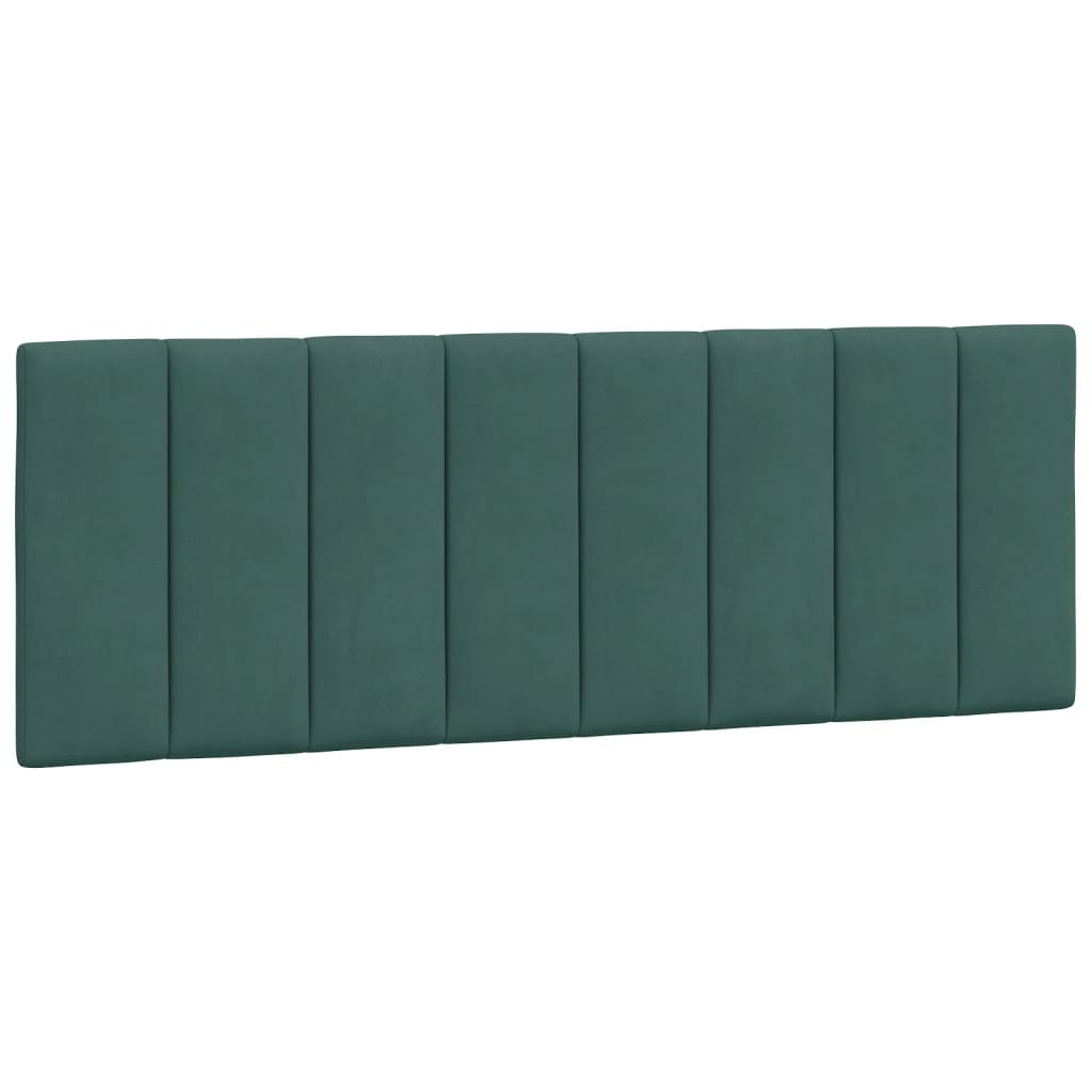 Lit avec matelas vert foncé 140x190 cm velours