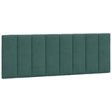 Lit avec matelas vert foncé 140x190 cm velours