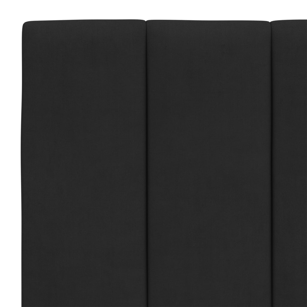 Lit avec matelas noir 140x200 cm velours