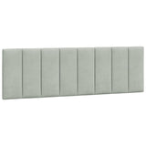 Lit avec matelas gris clair 160x200 cm velours