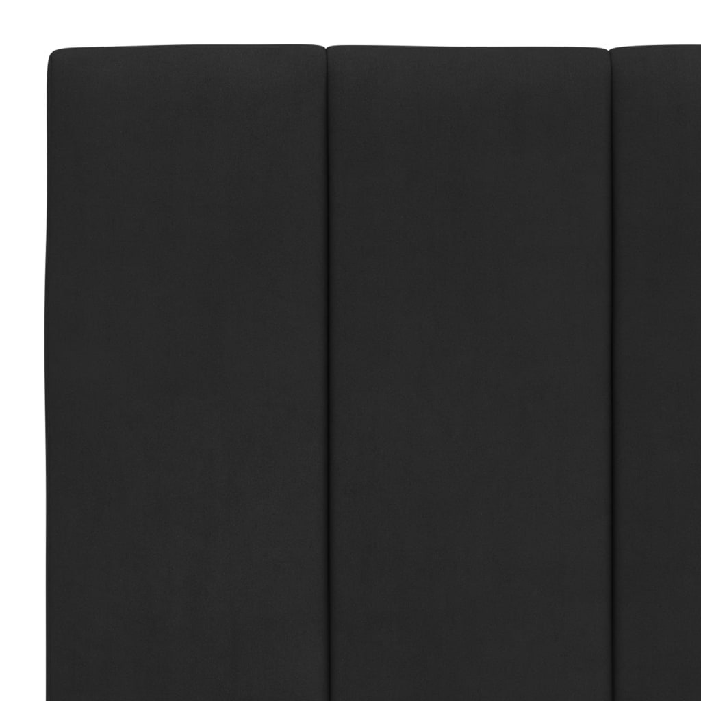 Lit avec matelas noir 180x200 cm velours