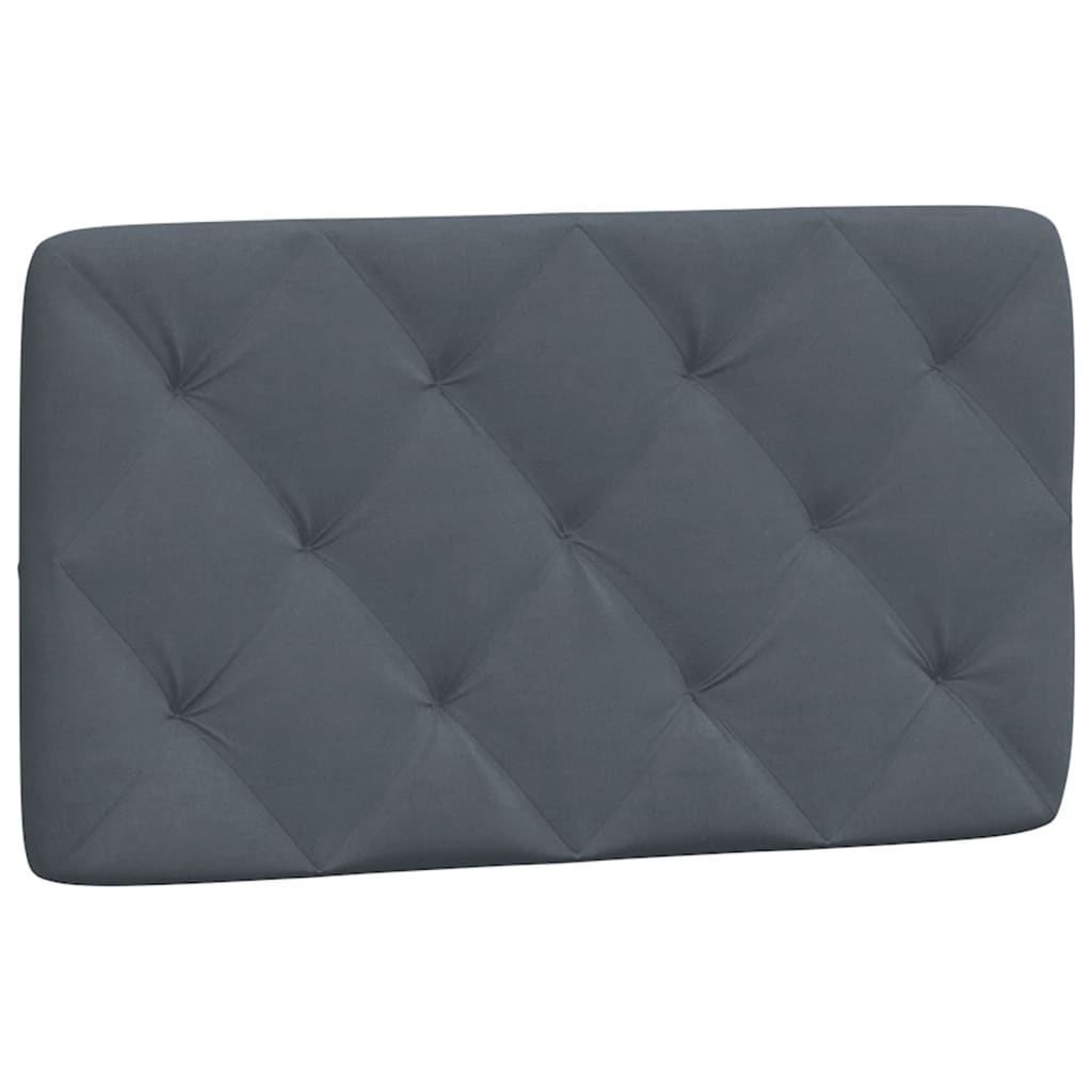 Bed with dark gray mattress 90x190 cm velvet