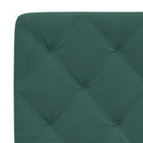 Lit avec matelas vert foncé 90x190 cm velours