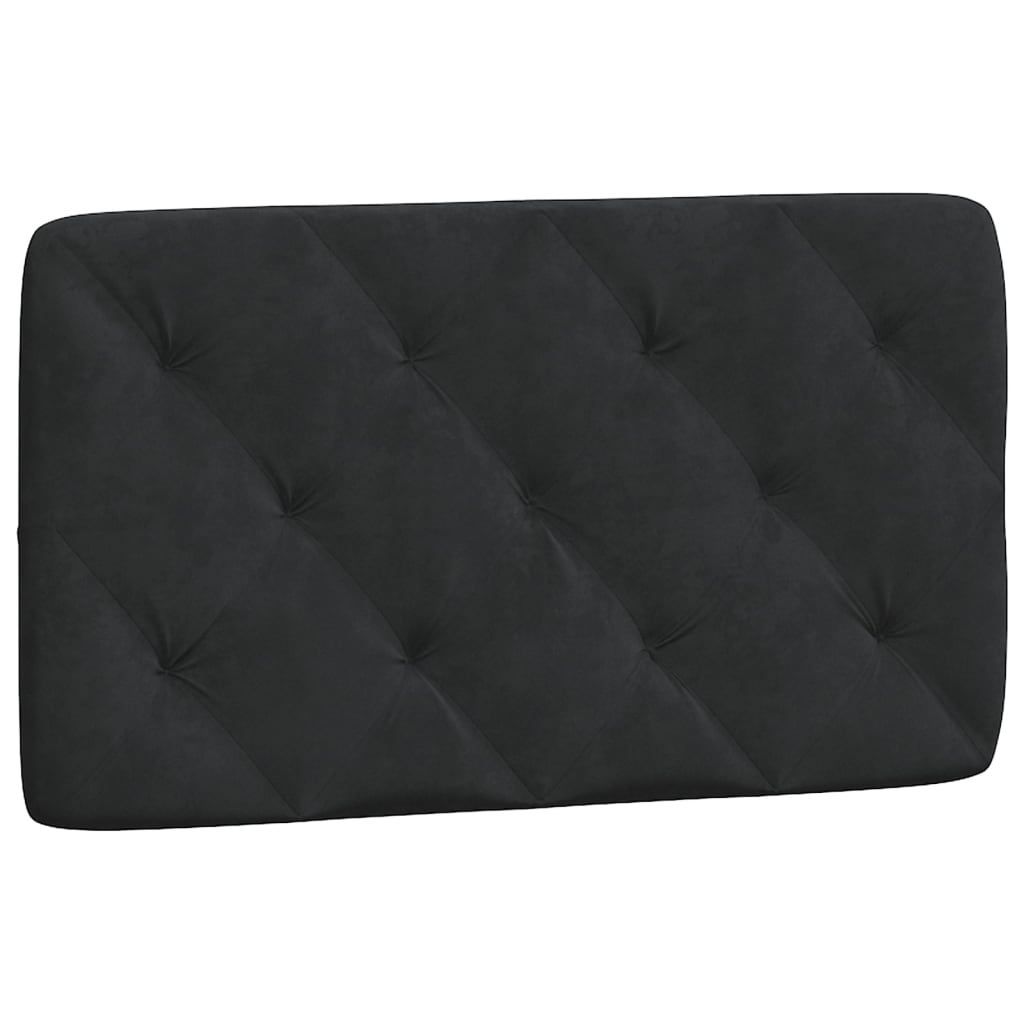 Lit avec matelas noir 90x200 cm velours