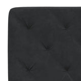 Lit avec matelas noir 90x200 cm velours