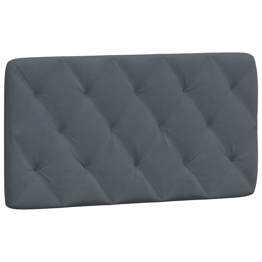 Lit avec matelas gris foncé 100x200 cm velours