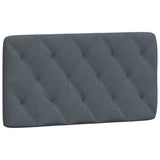 Lit avec matelas gris foncé 100x200 cm velours