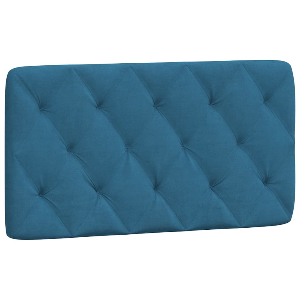 Lit avec matelas bleu 100x200 cm velours