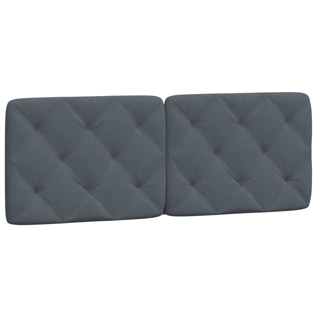 Lit avec matelas gris foncé 120x200 cm velours