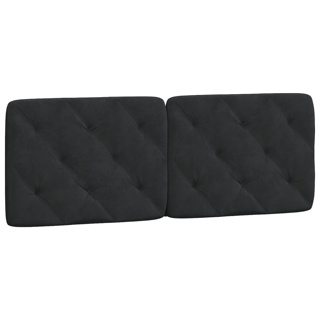 Lit avec matelas noir 120x200 cm velours