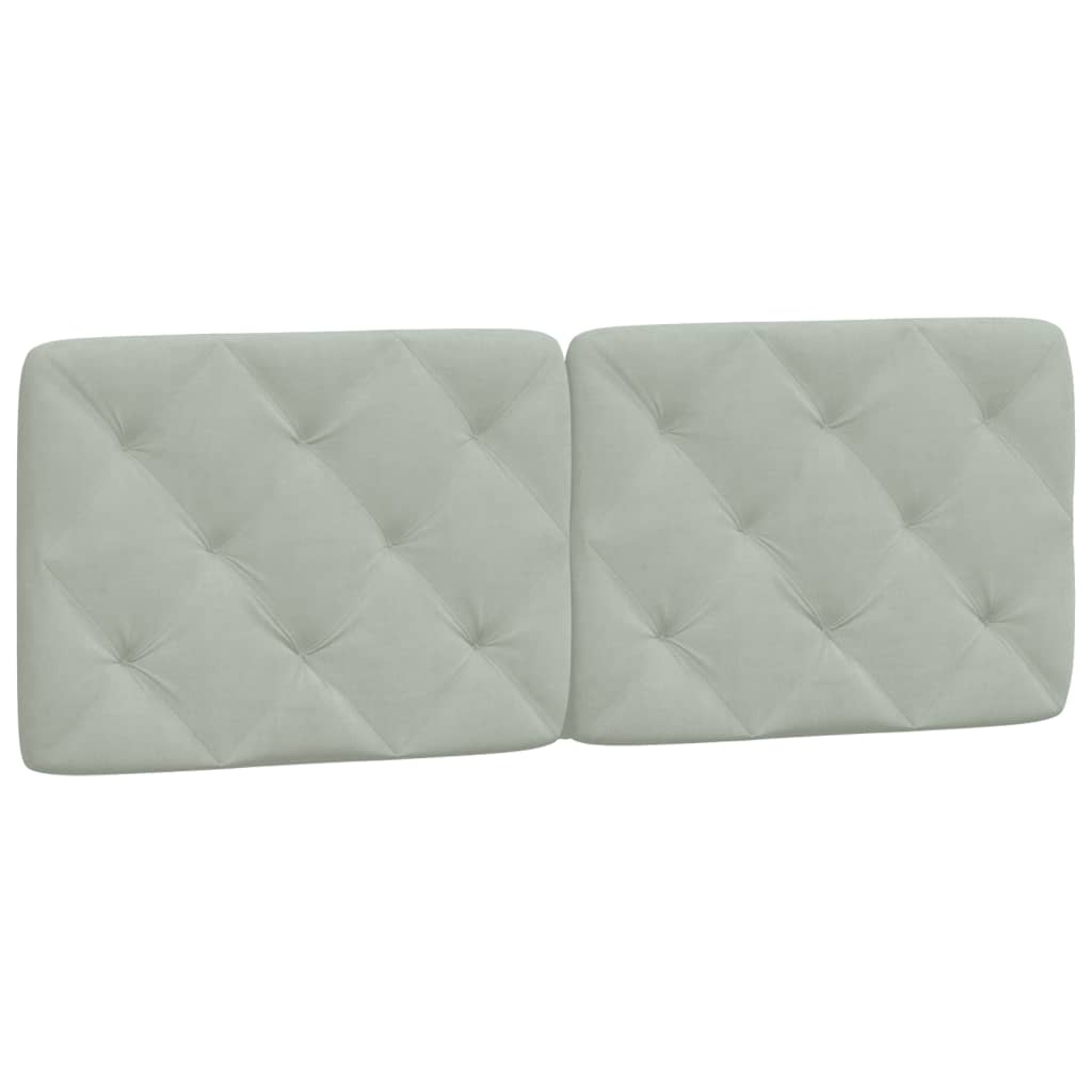 Lit avec matelas gris clair 140x190 cm velours