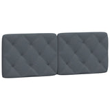 Lit avec matelas gris foncé 140x190 cm velours