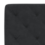 Bed with black mattress 140x190 cm velvet